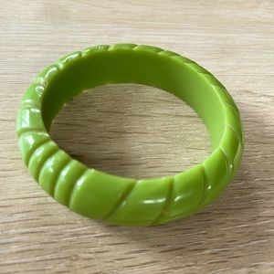 Green plastic chunky bangle